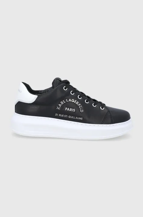Шкіряні черевики Karl Lagerfeld колір чорний