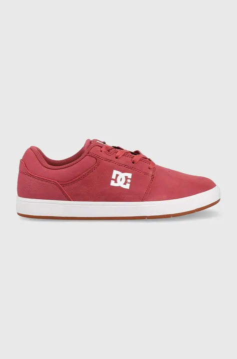 Замшевые кроссовки DC цвет красный