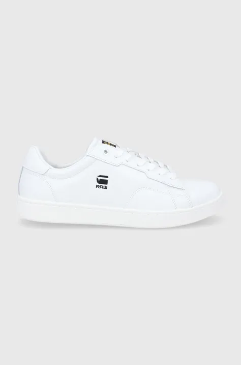 Δερμάτινα παπούτσια G-Star Raw χρώμα: άσπρο