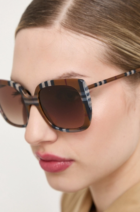 Burberry ochelari de soare femei, culoarea maro