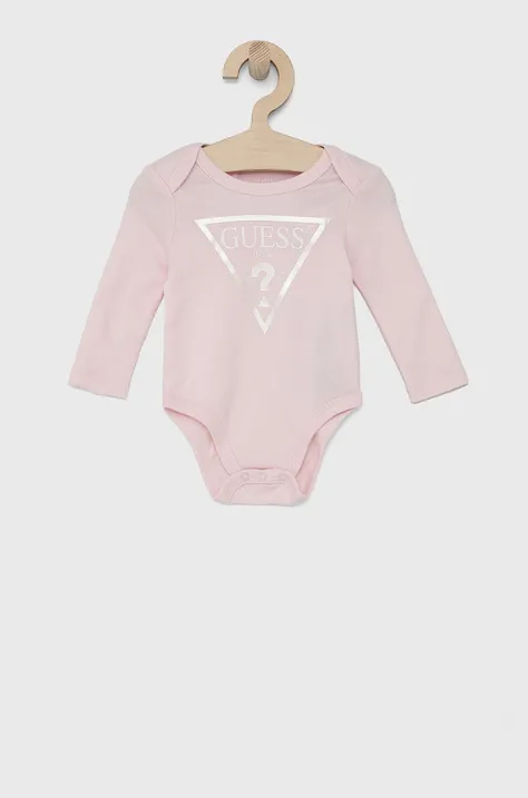 Боді для немовлят Guess колір рожевий