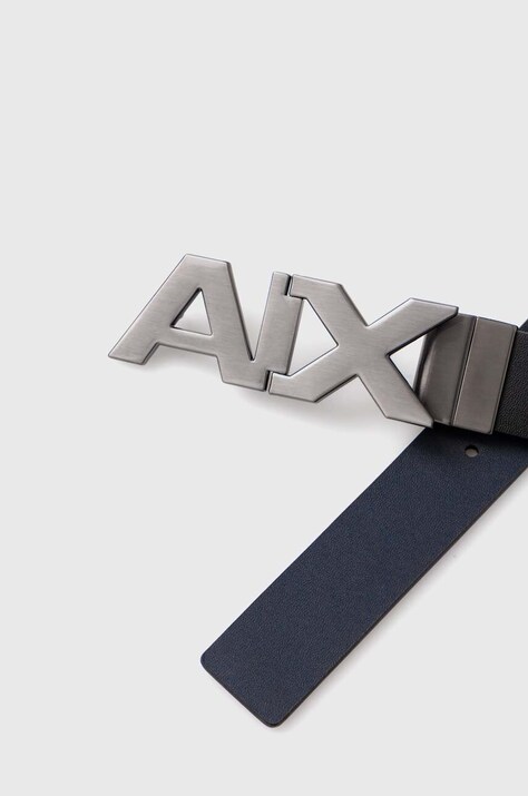 Шкіряний ремінь Armani Exchange — AW21-PAM06S, чорний — фото 2