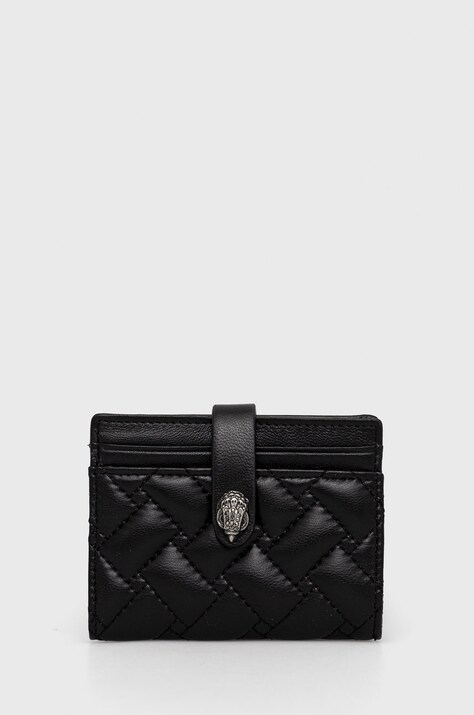 Kurt Geiger London Etui na karty skórzane damski kolor czarny