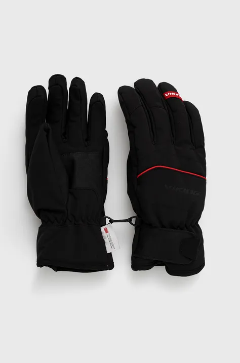Γάντια Viking ανδρικά, χρώμα: μαύρο
