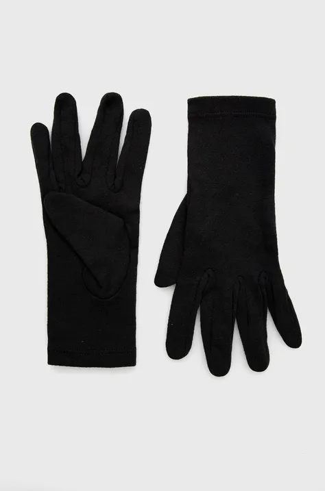 Vlnené rukavice Helly Hansen čierna farba