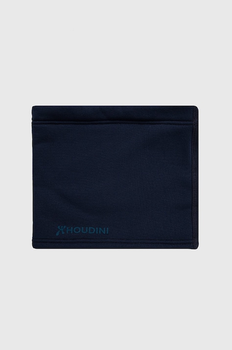 Houdini Fular împletit culoarea albastru marin, material neted