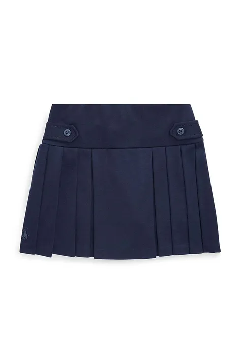 Dječja suknja Polo Ralph Lauren boja: tamno plava, mini, širi se prema dolje