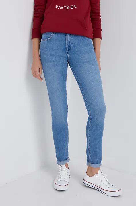 Wrangler jeansy Skinny Vintage Soft damskie medium waist