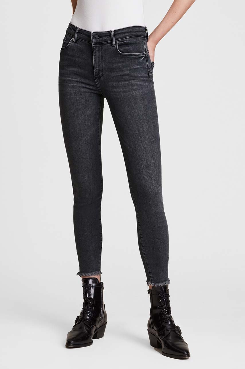 AllSaints Jeansy MILLERPUSHUPJEAN damskie high waist WE003V