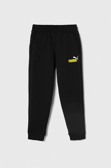 Puma pantaloni copii culoarea negru, melanj