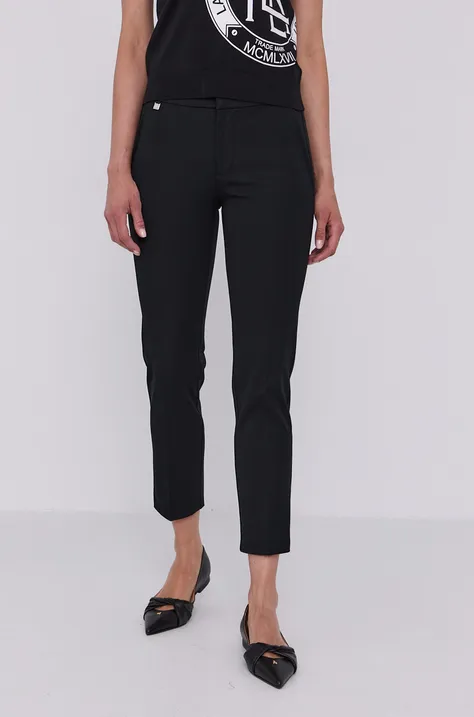 Lauren Ralph Lauren Spodnie 200747991001 damskie kolor czarny proste medium waist