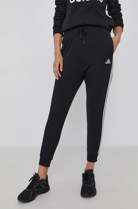 adidas Spodnie GR9604 damskie kolor czarny z aplikacją
