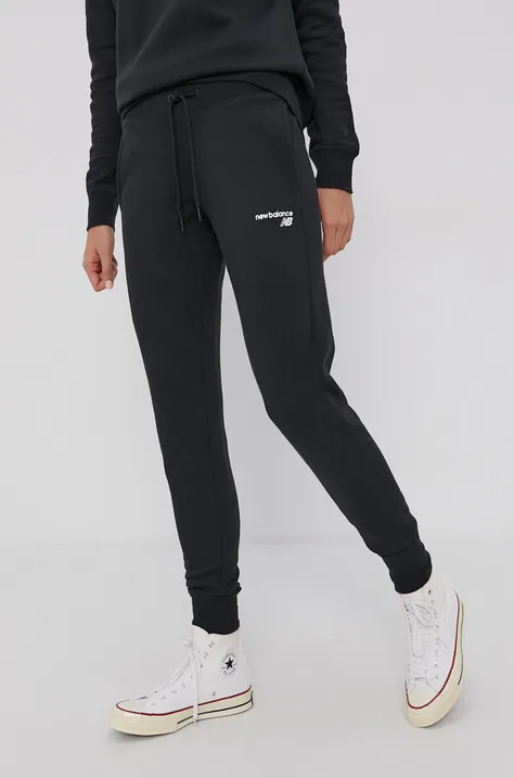 New Balance Spodnie WP03805BK damskie kolor czarny gładkie