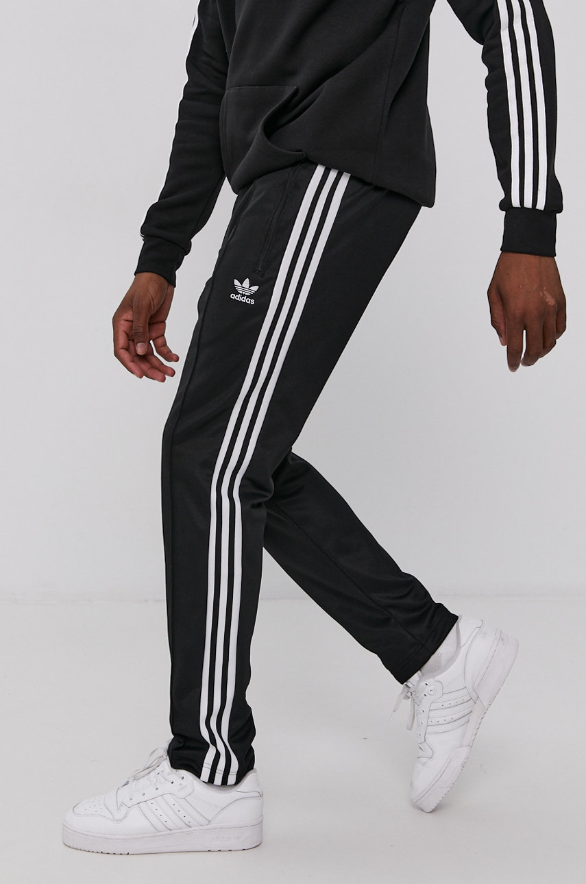 Hlače adidas Originals za muškarce, boja: crna, H09115-BLACK