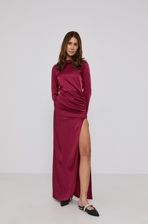 Red Valentino Rochie culoarea bordo, maxi, model dreaptă