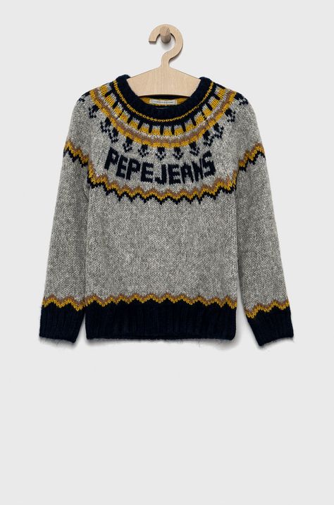 Detský sveter s prímesou vlny Pepe Jeans