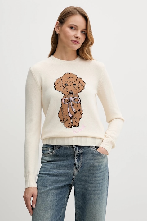 MC2 Saint Barth pulover de lana culoarea bej