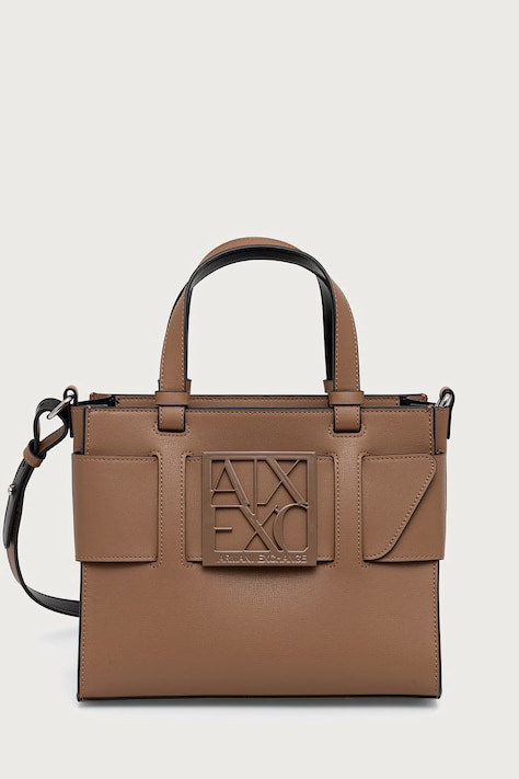 Armani Exchange чанта дамска от имитация на кожа бежова 942690 0A874