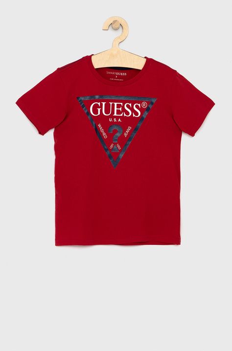 Дитяча бавовняна футболка Guess