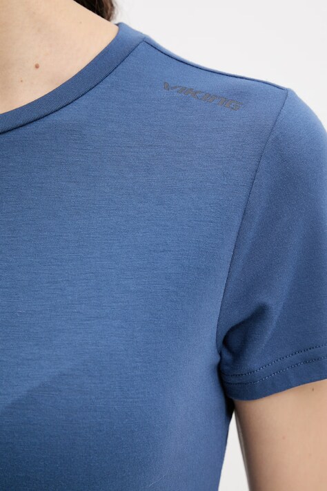 Viking Τ-shirt πεζοπορίας Γυναικείο Lenta Bamboo σκούρο μπλε 500/22/5540