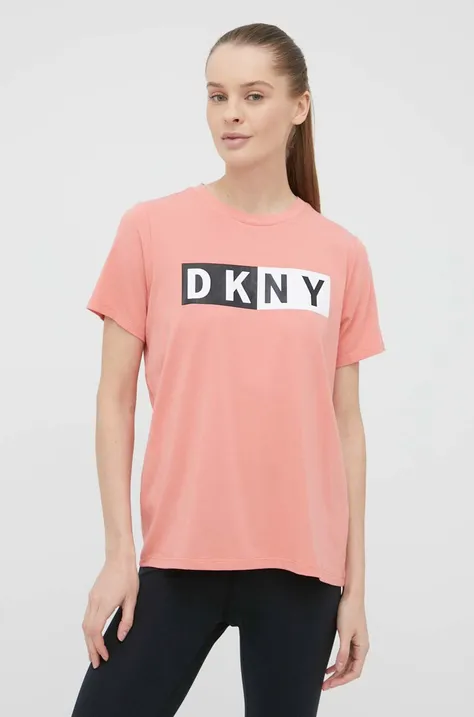 Dkny - T-shirt DP1T5894 damski kolor różowy