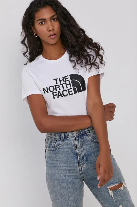 Бавовняна футболка The North Face колір білий NF0A4T1QFN41-FN41