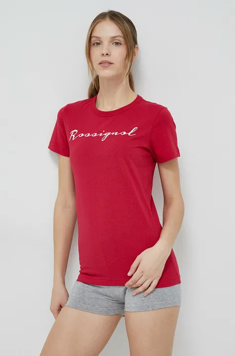 Pamučna majica Rossignol boja: crvena