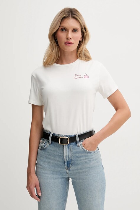 MC2 Saint Barth t-shirt bawełniany damski kolor beżowy EMI0002