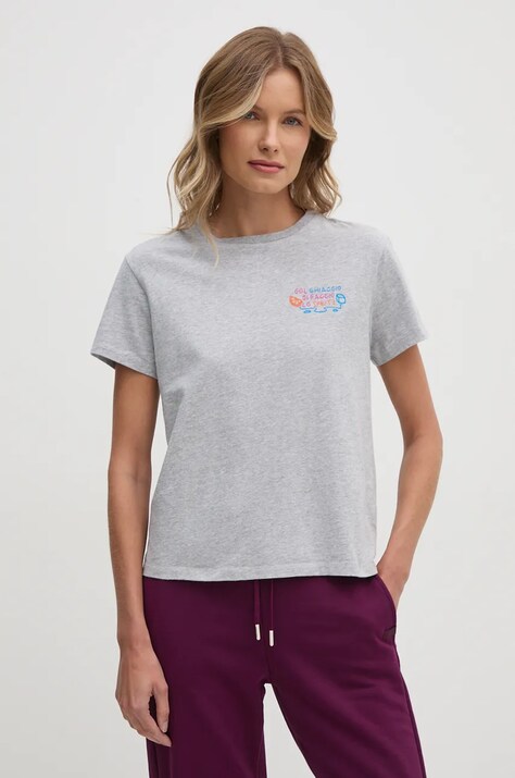 MC2 Saint Barth t-shirt bawełniany damski kolor szary