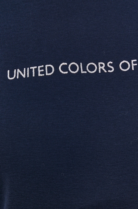 Бавовняна футболка United Colors of Benetton — AW21-TSD1FU, темно-синій — фото 5