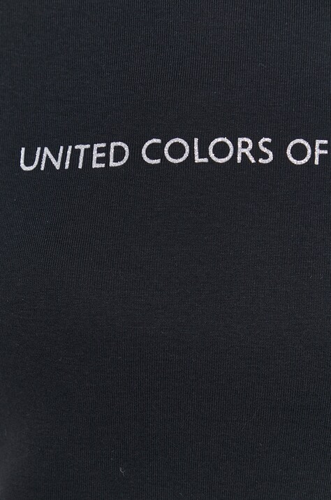 Бавовняна футболка United Colors of Benetton — AW21-TSD1FW, чорний — фото 5