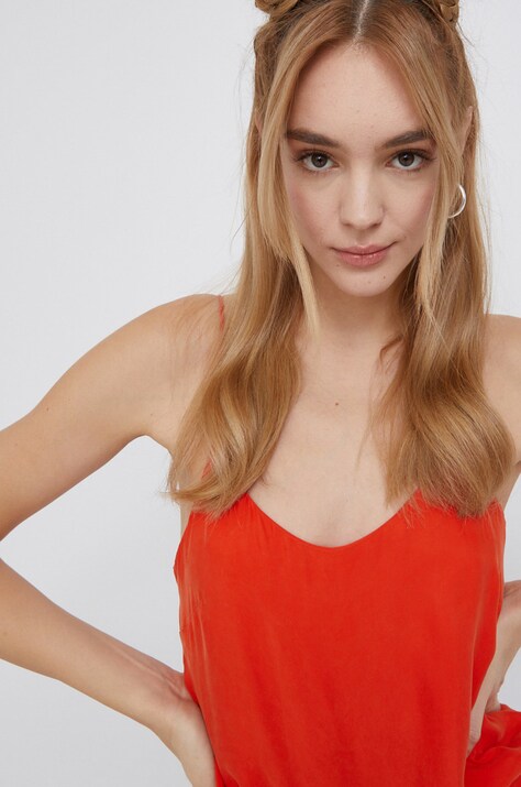 Superdry Bluză culoarea portocaliu