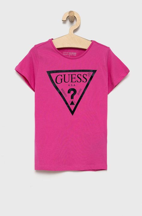 Дитяча бавовняна футболка Guess