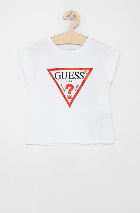 Дитяча футболка Guess колір білий