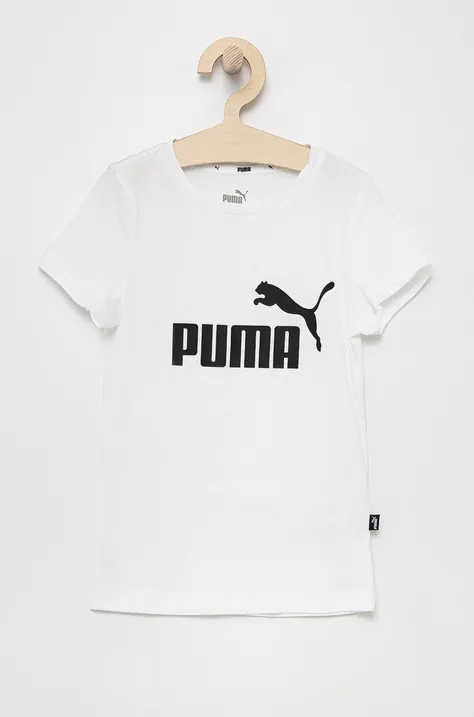 Дитяча бавовняна футболка Puma 587029 колір білий