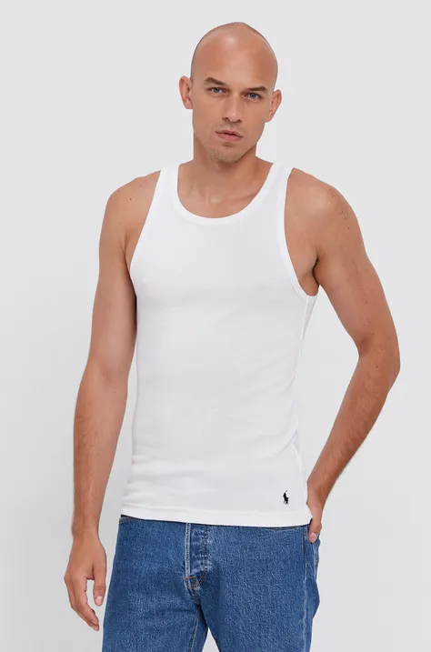 Μπλουζάκι Polo Ralph Lauren ανδρικό, χρώμα: άσπρο