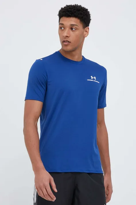 Тениска за трениране Under Armour Rush Energy в синьо с изчистен дизайн