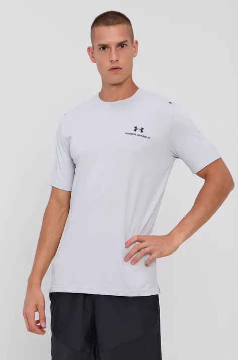 Тениска за трениране Under Armour Rush Energy в сиво с изчистен дизайн