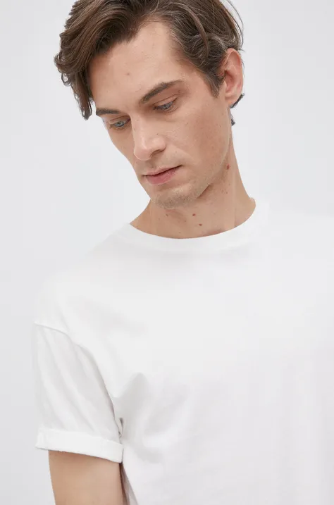 Βαμβακερό μπλουζάκι Young Poets Society χρώμα: άσπρο