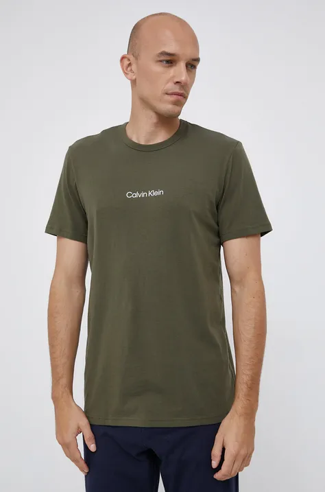Μπλουζάκι πιτζάμας Calvin Klein Underwear χρώμα: πράσινο