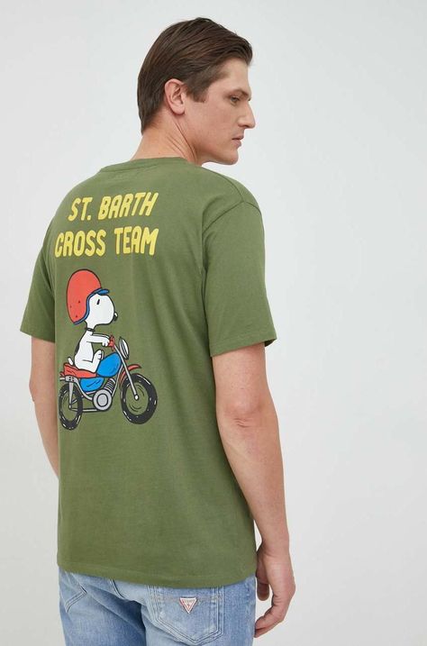 Bavlněné tričko MC2 Saint Barth