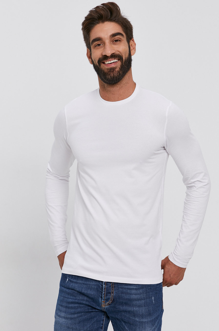 Liu Jo Longsleeve M000P204LONGLOGO męski kolor biały gładki