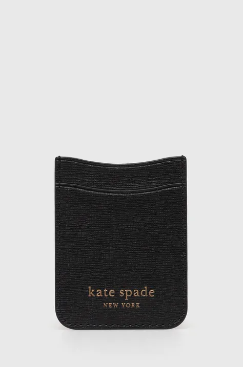 Kate Spade etui na kartę skórzane kolor czarny