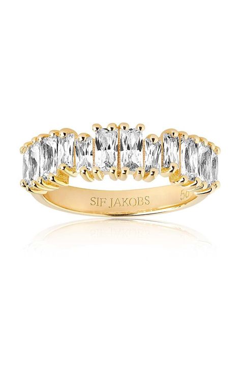 Sif Jakobs Jewellery pierścionek ze srebra pokrytego złotem