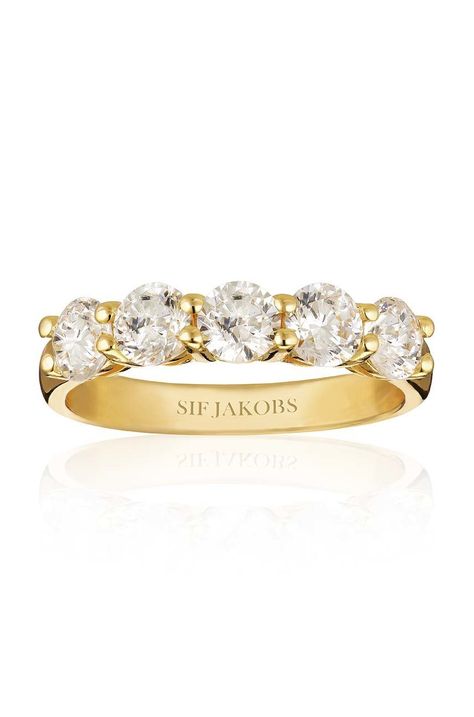 Pozlacený stříbrný prsten Sif Jakobs Jewellery