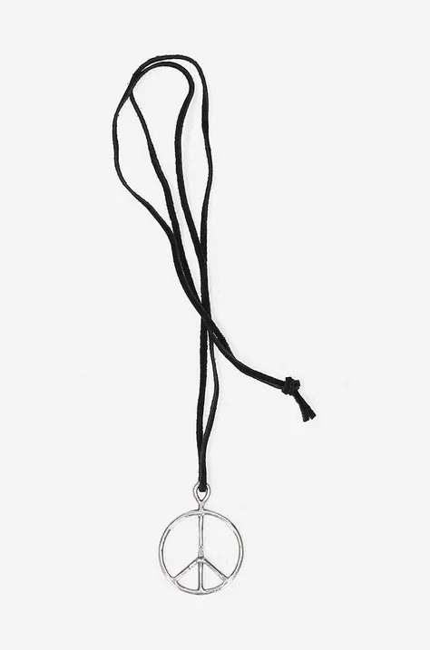 Náhrdelník Needles Peace Pendant - Deer Cord , LQ015.SILVER-Black