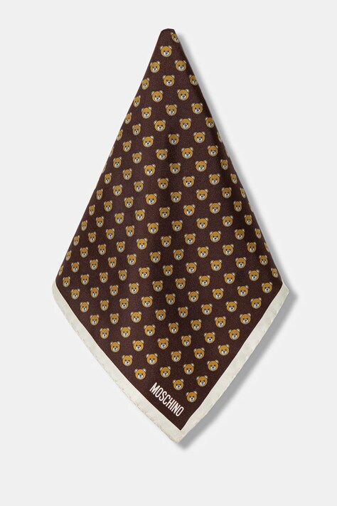 Копринено джобно каре Moschino в синьо M5261 E5000