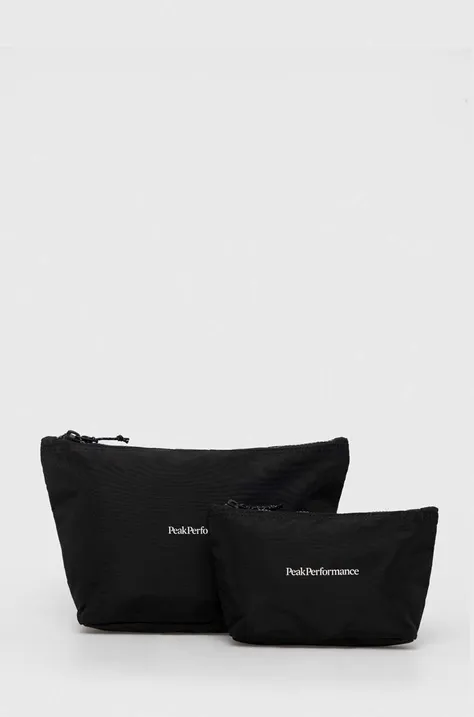 Kosmetická taška Peak Performance 2-pack černá barva