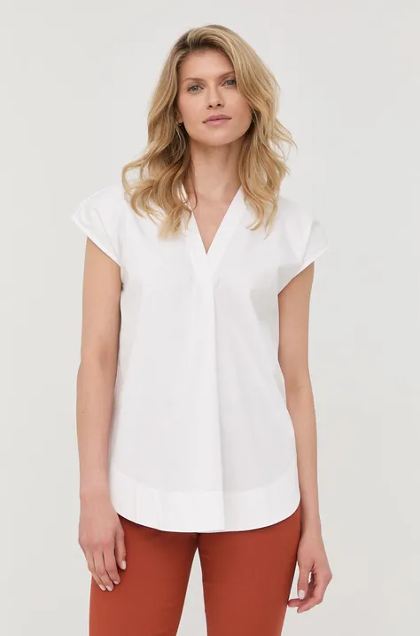 Памучна блуза Tiger Of Sweden дамска в бяло с изчистен дизайн