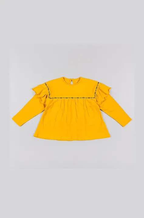 Дитячий лонгслів zippy колір жовтий